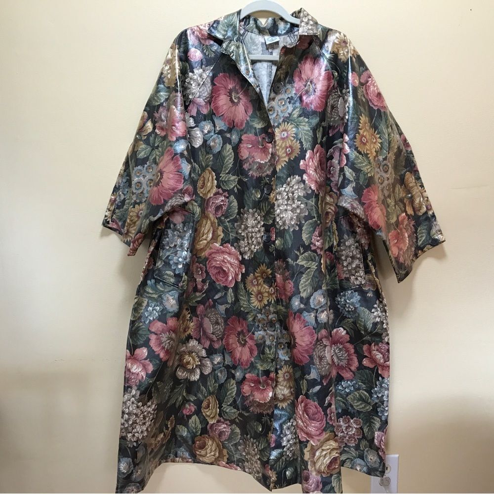 Nordic House Designs cotton Floral Trench Coat (XL)